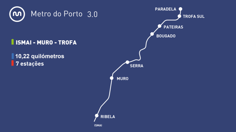 mappa linea metropolitana di Porto