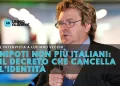 Luciano Vecchi mentre parla al microfono durante un intervista sul DL 36/2025 per gli italiani all'estero.