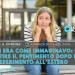 Una giovane donna siede all'aperto con aria di pentimento e leggermente dubbiosa sul suo trasferimento all'estero, appoggiando il mento sulle mani. Il testo italiano parla di pentimento e gestione del trasferimento estero. Il logo Leggo Algarve appare sulla destra.