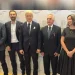 Il gruppo di persone premiate a Lisbona con l'onorificenze Ordine della Stella d'Italia. Da sinistra: Martino Gliozzi, Stefano Savio, l'Ambasciatore Claudio Miscia, António Simões e Ella Sher.