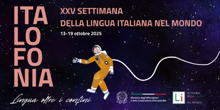 La locandina della Settimana della Lingua Italiana in Portogallo.