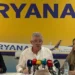Conferenza stampa di Michael O'Leary nel centro, CEO di Ryanair, in cui annuncia il taglio dei voli sulle Azzorre in Portogallo.