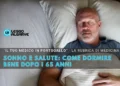 Un uomo nel letto sta dormire bene nel segno della salute dopo i 65 anni.