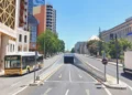 Immagine dell'ingresso del tunnel Avenida João XXI a Lisbona.